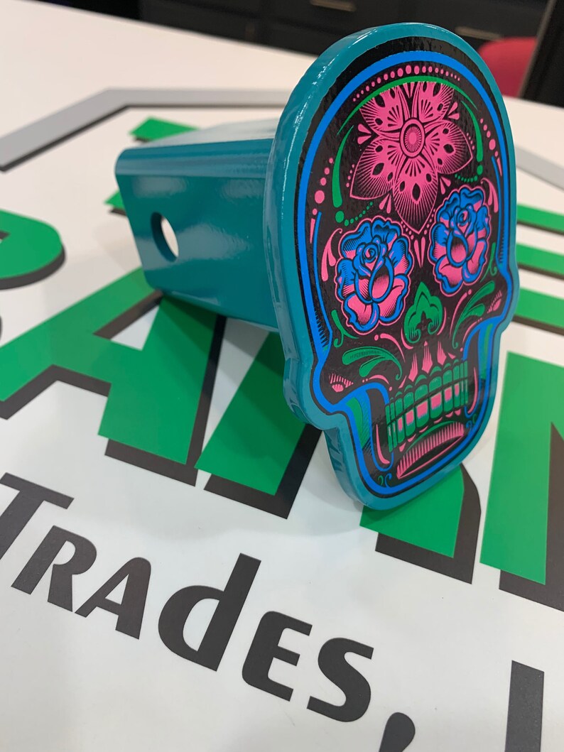 Sugar Skull Receiver Hitch Cover Etsy