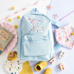 Mochila infantil personalizada Liberty of London - azul claro