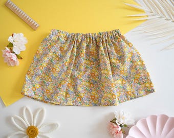 Liberty of London children's skirt with elasticated waist - Michelle yellow or pink