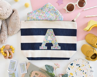 Liberty of London personalised accessory bag in navy