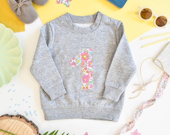 Liberty of London Geburtstags-Kinderpullover - Grau