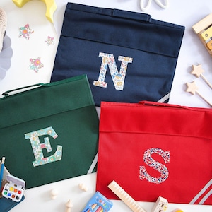 Cartable classique personnalisé Liberty of London - vert, bleu marine ou rouge