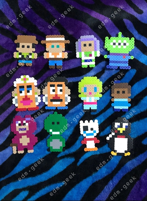 Toy Story Inspired Perler Kandi Bracelets Edm EDC Rave Etsy