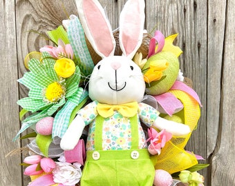 Easter Swag, Easter Wreath, Bunny Swag, Bunny Wreath, Easter Decor, Spring decor