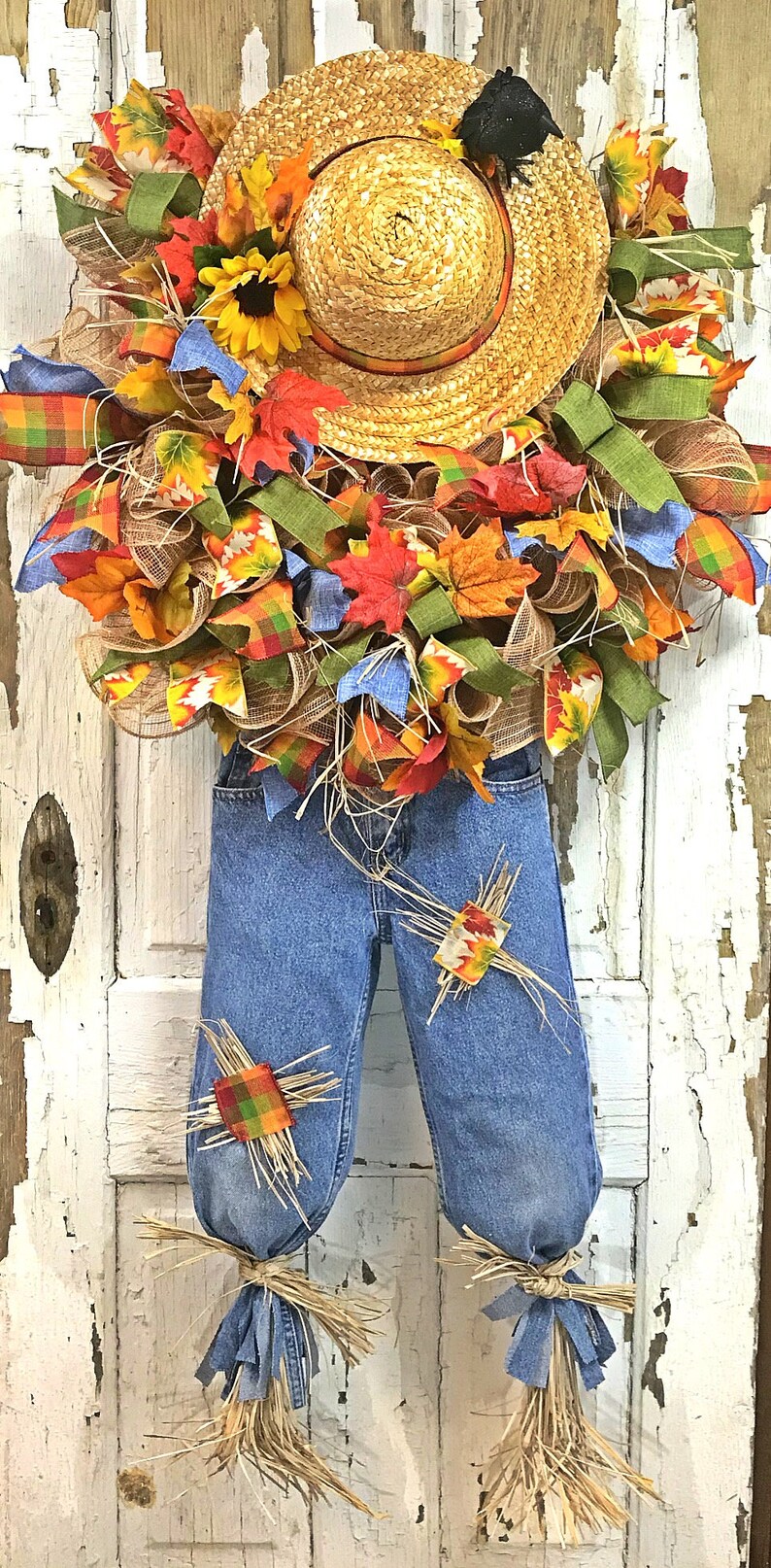 Scarecrow Wreath Tutorial scarecrow wreath DIY how to make a image 2