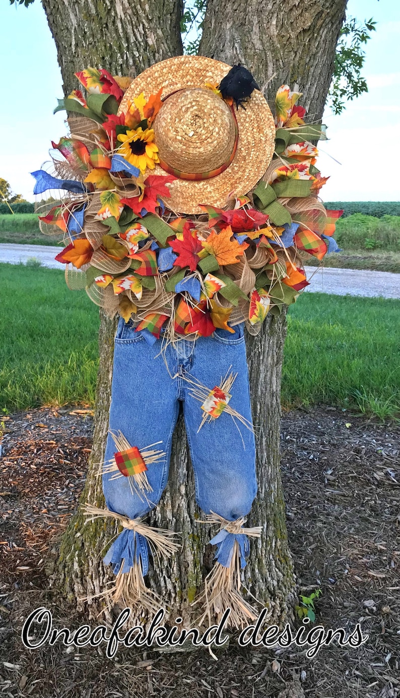 Scarecrow Wreath Tutorial scarecrow wreath DIY how to make a image 1