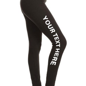 Buy Custom Text Leggings Online In India -  India