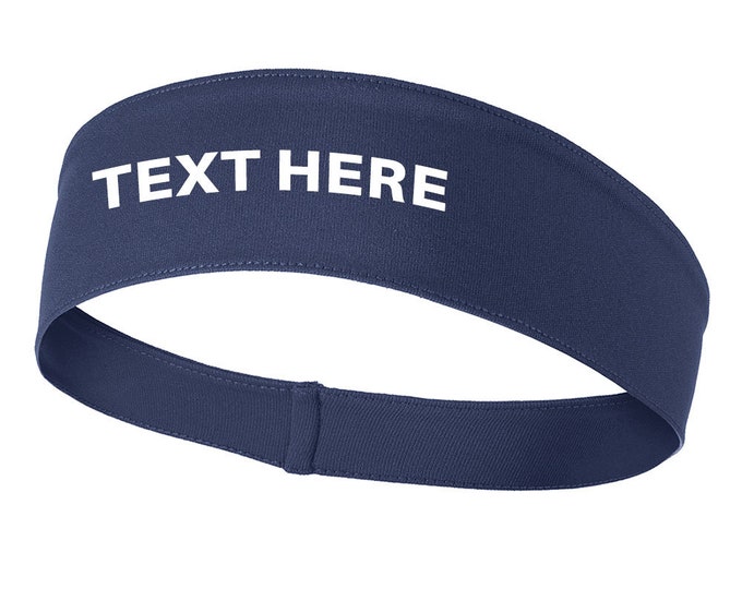 Featured listing image: Your Own Text Moisture Wicking Headbands for Men and Women - Personalization