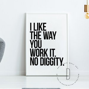 Impresión sin diggity, arte de pared con letras de rap, póster de rap, impresión de arte de rap, arte de hip hop, póster de hip hop, arte de pared con citas de rap, decoración de rap, ARCHIVO DIGITAL