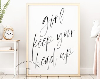 Rap lyrics wall art, Rap poster lyrics, Rap art print, Hip hop art print, Rap quotes, Rapper, Nursery decor, Keep your head up, DIGITAL FILE