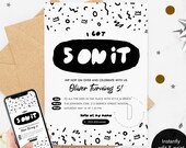 Editable fifth birthday invitation, Boys birthday invite, I got five on it, 5 on it, Kids hip hop party, Funny rap invitation, DIGITAL FILE