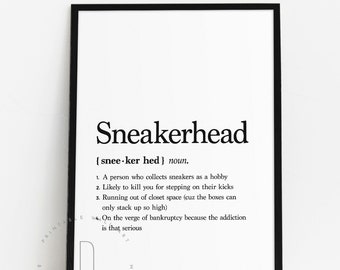 Sneakerhead gifts, Sneakerhead office decor, Sneakerhead wall art, Sneaker poster, Sneaker art, Sneaker head birthday gift, DIGITAL FILE