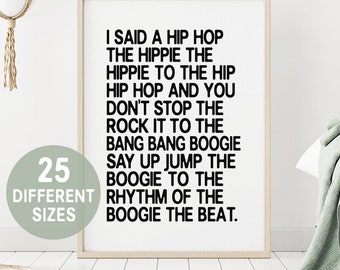 I Said A Hip Hop Hippie To The Hippie Rappers Delight Hip Etsy