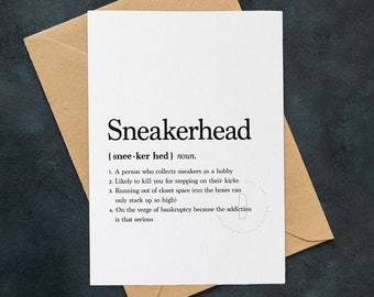 Sneakerhead birthday card, Sneaker addict, Party decoration, Shoe lover gift, For him her girl boyfriend, Hypebeast printable definition