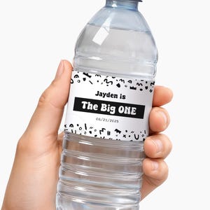 The Big One Water Bottle Label – Editable Hip Hop 1st Birthday Template