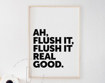 Flush it poster, Flush it real good printable, Rap lyrics bathroom, Funny rap lyrics sign, Hip hop art, Rap quotes wall art, DIGITAL FILE