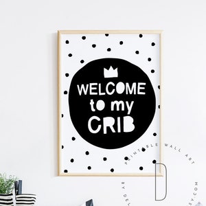 Welcome to my crib print, Rap lyrics wall art, Rap poster, Hip hop baby shower decor, Baby room, Notorious one birthday party, DIGITAL FILE