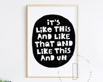 Its like this and like that, Rap lyrics nursery wall art, Baby room decor