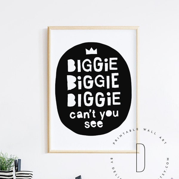 Biggie Cant You See Poster Etsy