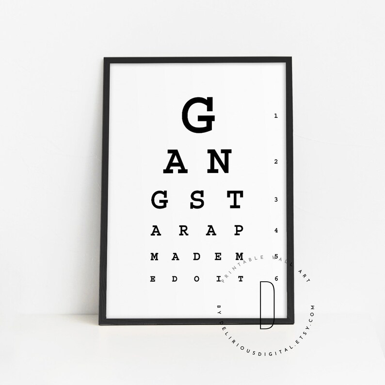 Gangsta Rap Made Me Do It Rap Lyrics Wall Art Rap Quotes Etsy