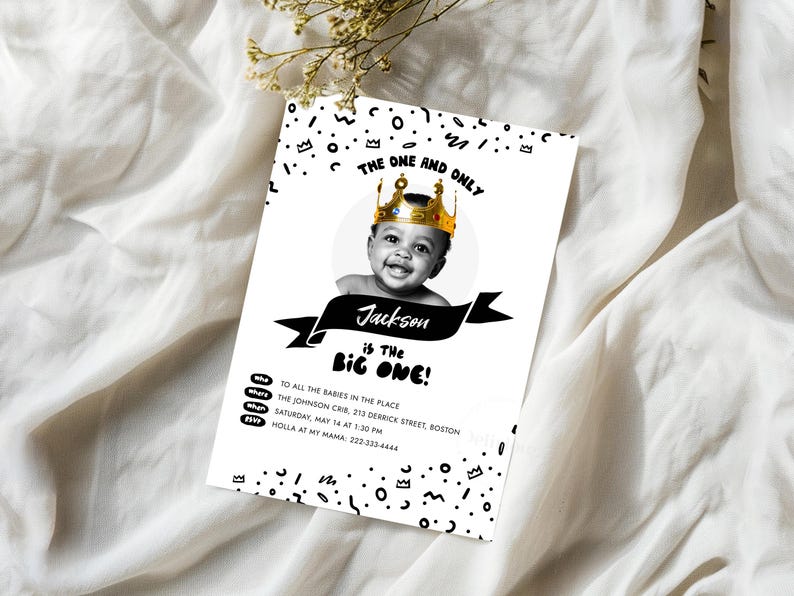 Hip Hop First Birthday Invitation – The Big One Editable Digital Template image 7