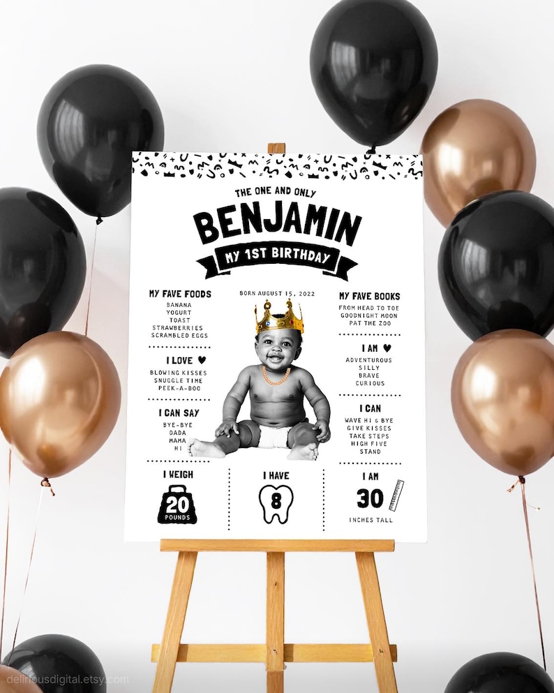 The Big One First Birthday Sign, Hip Hop Party Decor Printable image 2