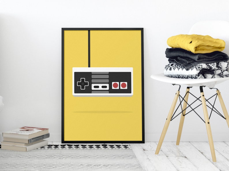 Video Game Decor Gaming Poster Game Room Wall Art Man Cave Etsy