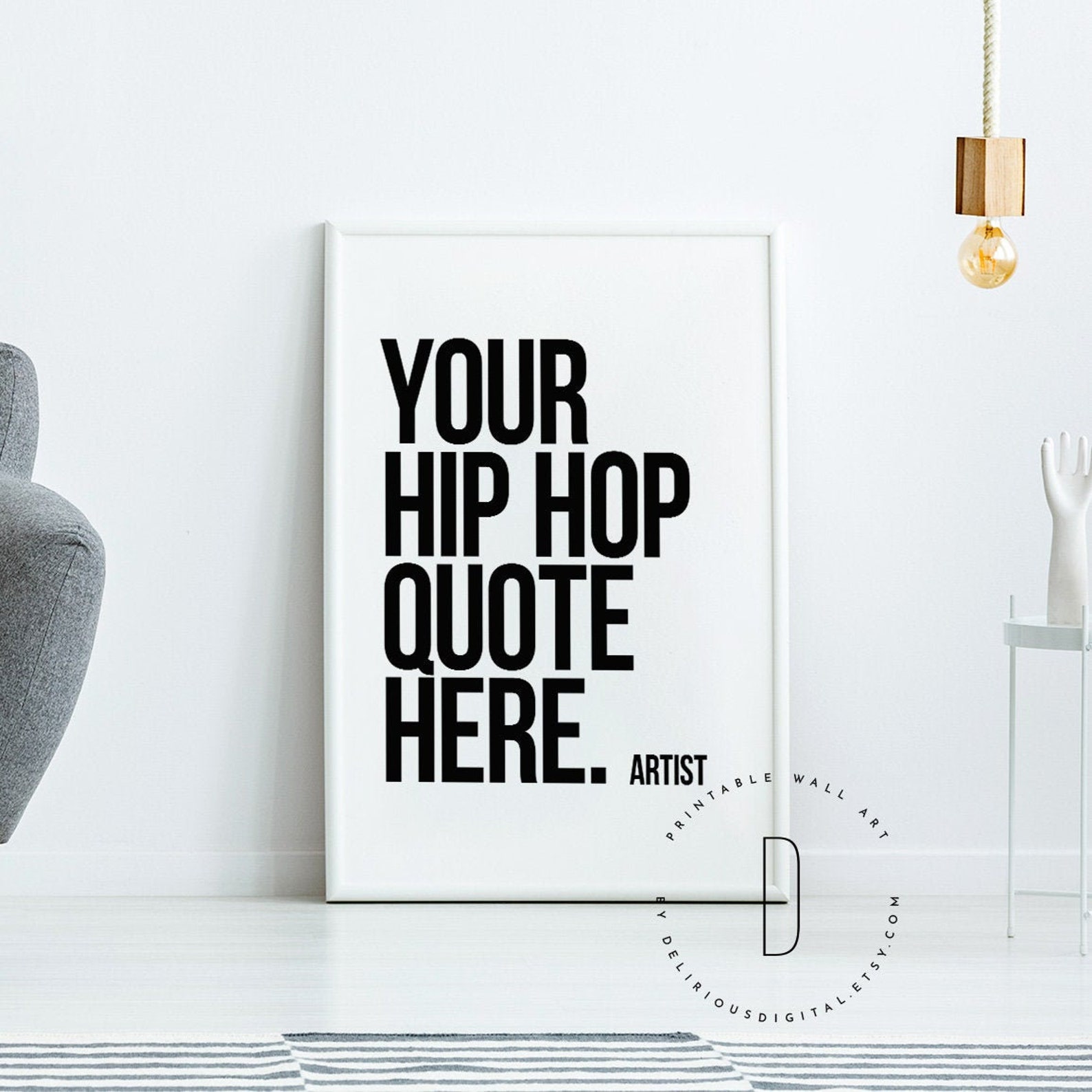 Rap Lyrics Wall Art Custom Rap Poster Rap Art Hip Hop Art Etsy