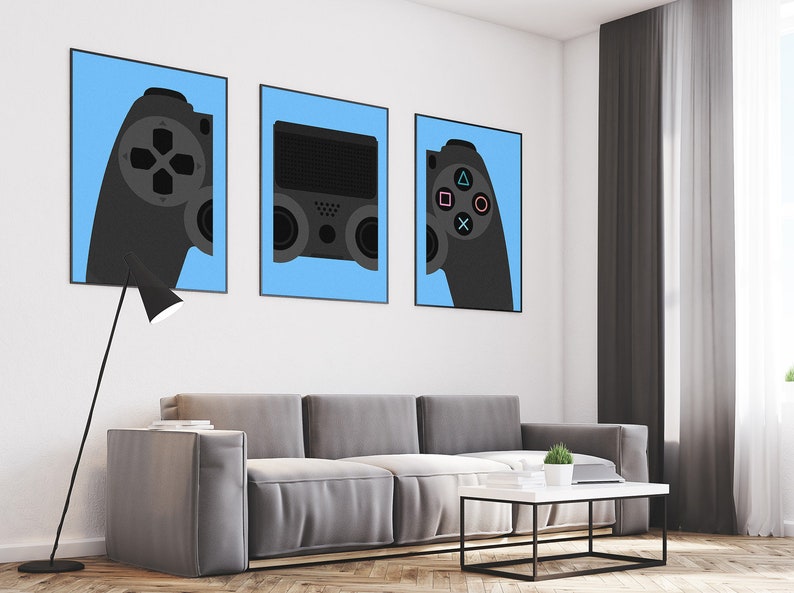 Video Game Decor Gaming Poster Game Room Wall Art Man Cave Etsy