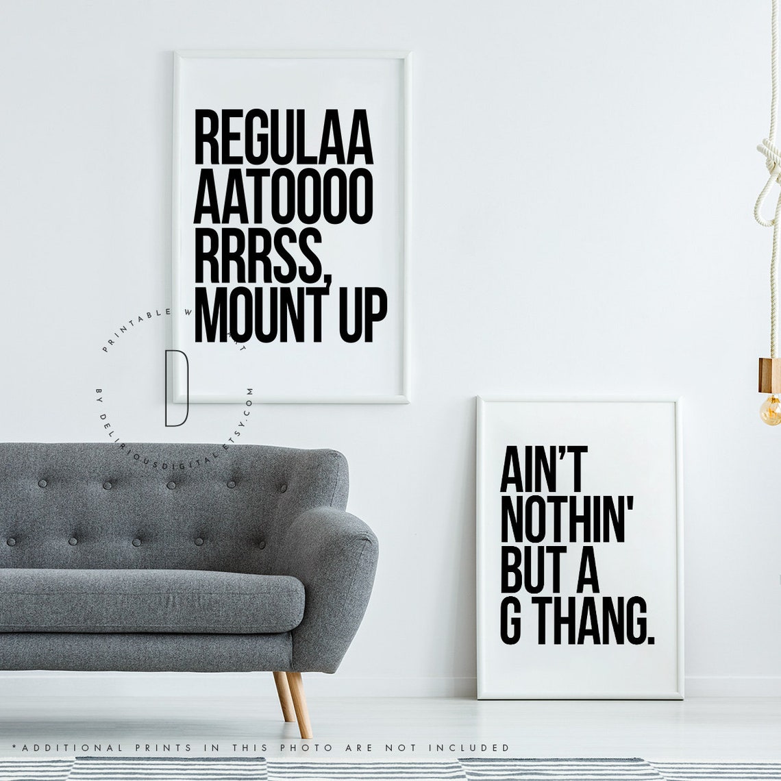 Regulators mount up Regulators poster Hip hop poster Rap Etsy