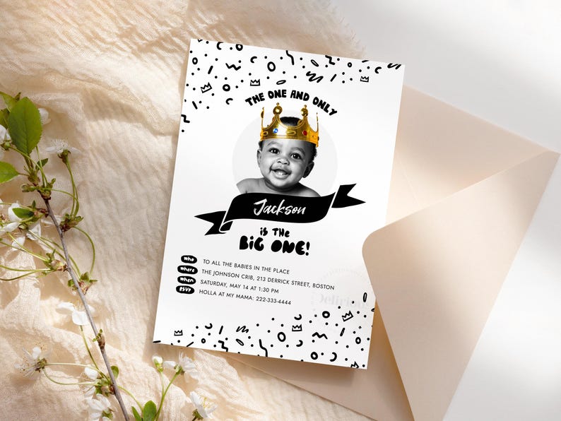 Hip Hop First Birthday Invitation – The Big One Editable Digital Template image 6