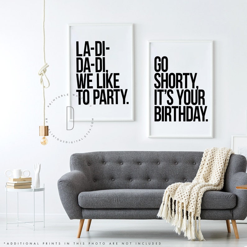 La-di-da-di, Hip hop party printable, Party decorations, Hip hop birthday party, Rap lyrics wall art, Rap quotes wall art, DIGITAL FILE image 2