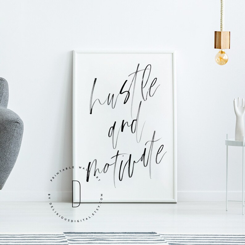Hustle and Motivate Rap Lyrics Wall Art Rap Poster Lyrics - Etsy