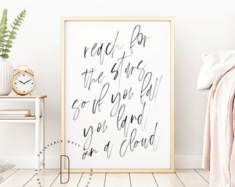 Rap lyrics wall art, Rap poster lyrics, Rap art print, Hip hop art, Rap quote, Rapper, Nursery decor, Reach for the stars sign, DIGITAL FILE