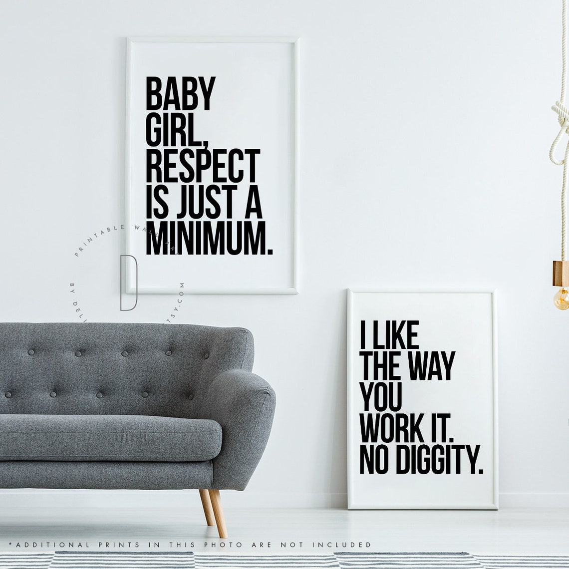 Baby Girl Respect is Just a Minimum Hip Hop Lyrics Poster - Etsy