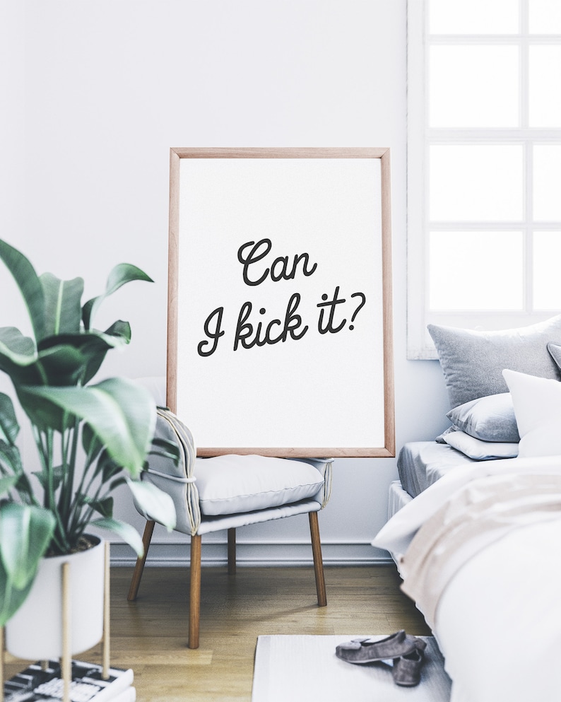 Rap Lyrics Wall Art Rap Poster Can I Kick It Print Rap Art Etsy