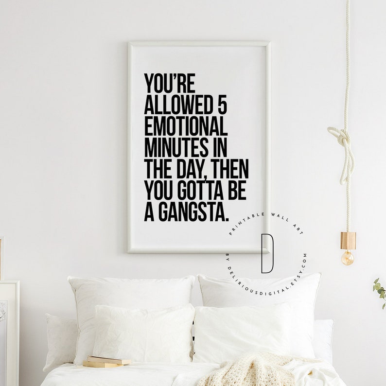 Rap Poster Rap Art Rap Quotes Wall Art Gangster Rap Sign Etsy