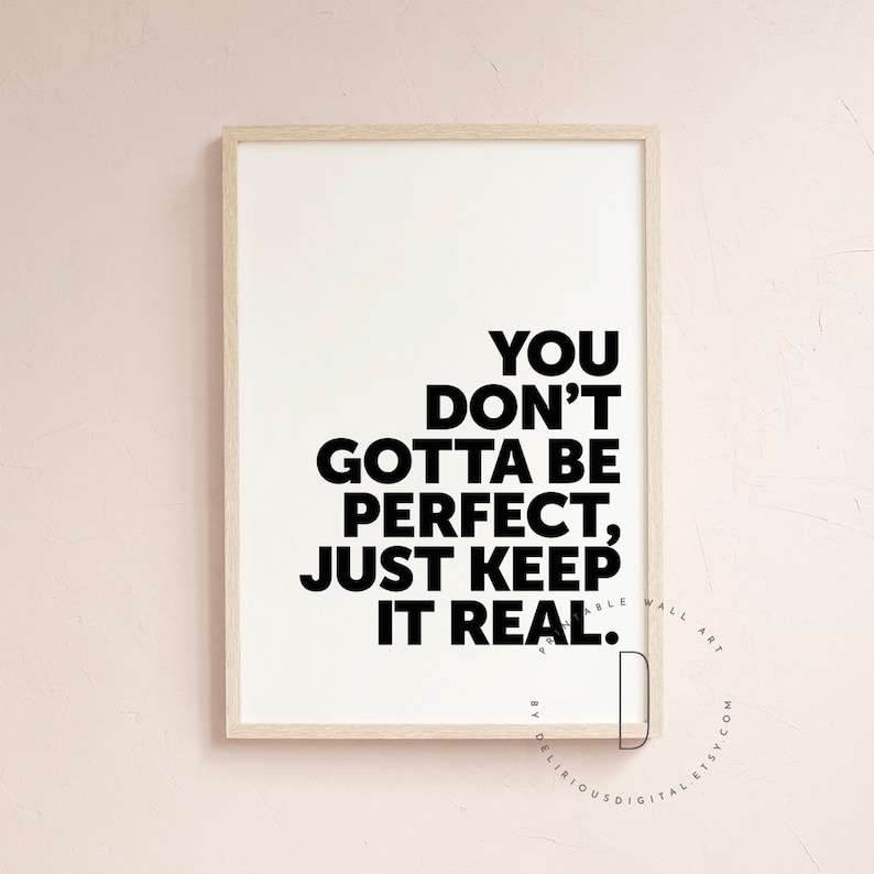 Keep it real Rap quotes wall art Rap art print Rap poster Etsy