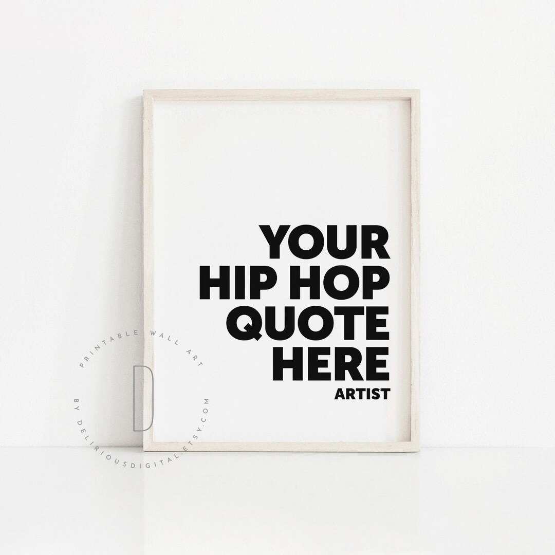 Rap Lyrics Wall Art Custom Rap Poster Rap Art Hip Hop Art Etsy