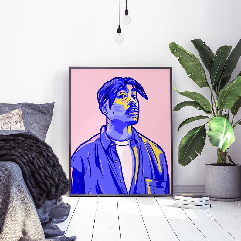 Rapper Poster Print Rapper Artwork Hip Hop Artist Wall Art Etsy