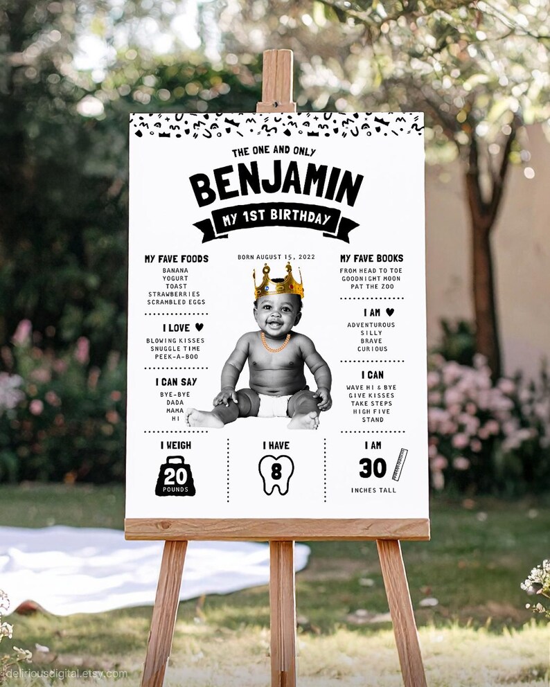 The Big One First Birthday Sign, Hip Hop Party Decor Printable image 6