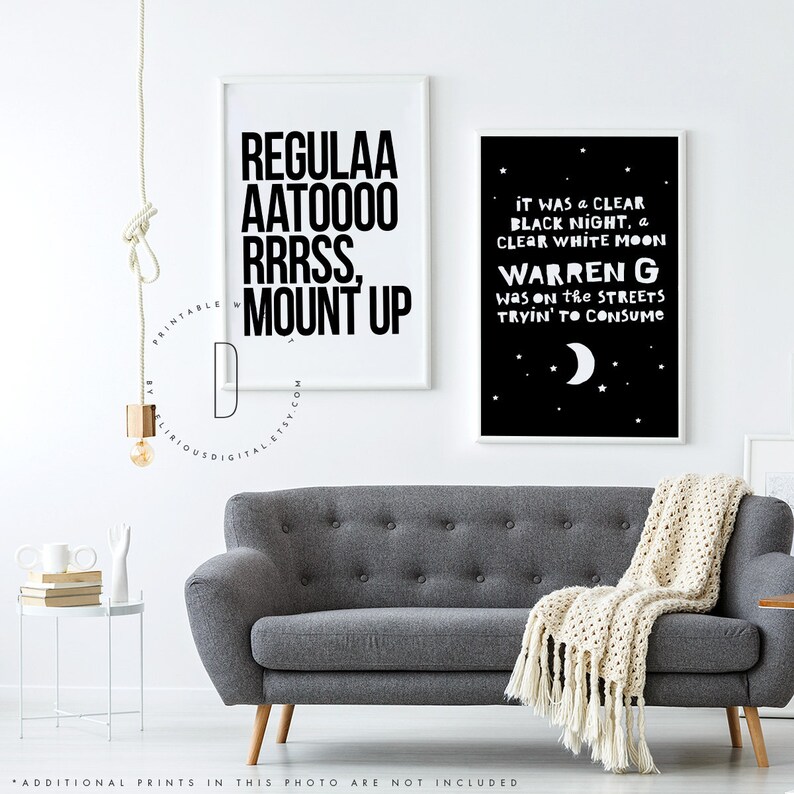 Regulators mount up Regulators poster Hip hop poster Rap Etsy