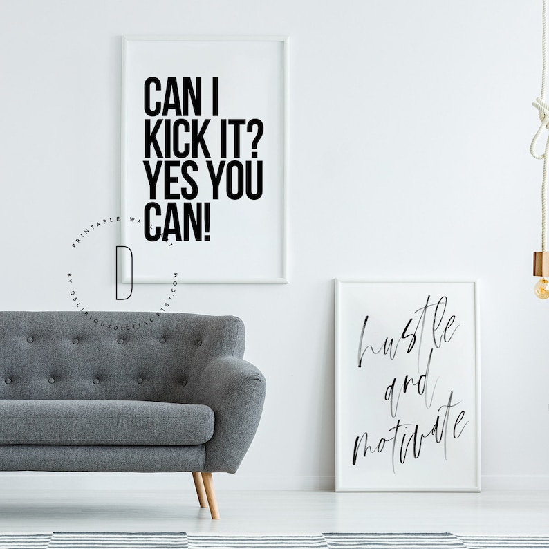 Rap Lyrics Wall Art Rap Poster Rap Art Print Can I Kick It Etsy