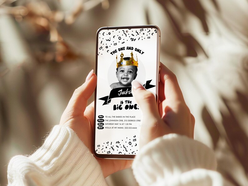 Hip Hop First Birthday Invitation – The Big One Editable Digital Template image 5