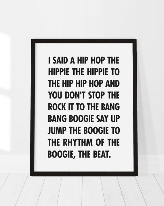 I Said A Hip Hop Rapper S Delight Print Sugar Hill Etsy