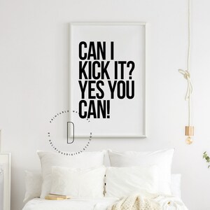 Rap Lyrics Wall Art, Rap Poster, Rap Art Print, Can I Kick It Print ...