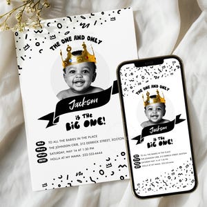 Hip Hop First Birthday Invitation – The Big One Editable Digital Template image 3
