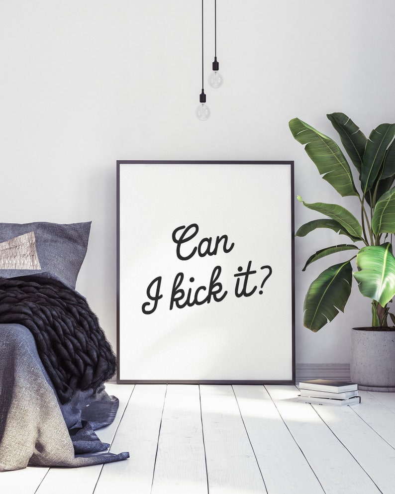 Rap Lyrics Wall Art Rap Poster Can I Kick It Print Rap Art Etsy