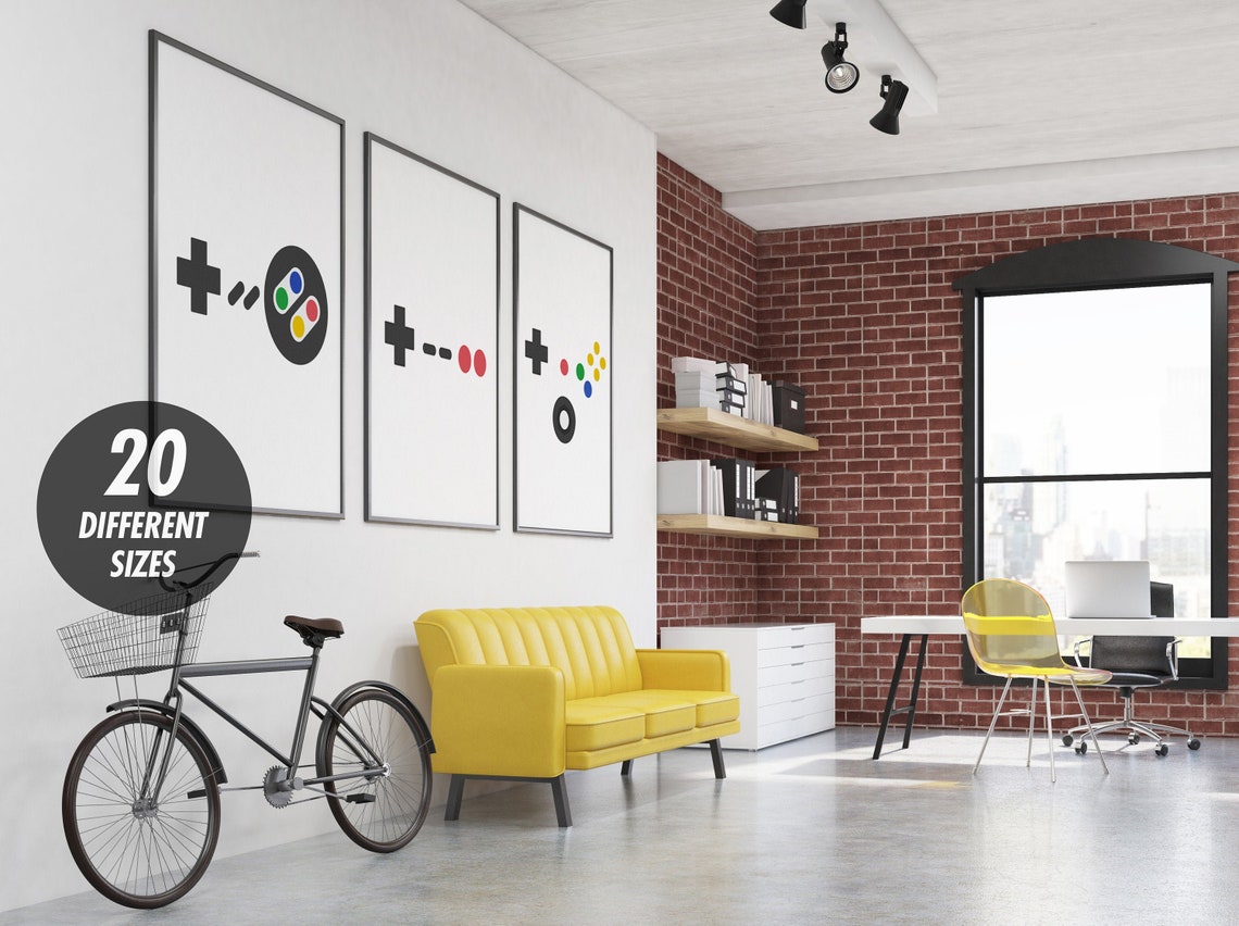 Video Game Decor Gaming Poster Game Room Wall Art Man Cave Etsy