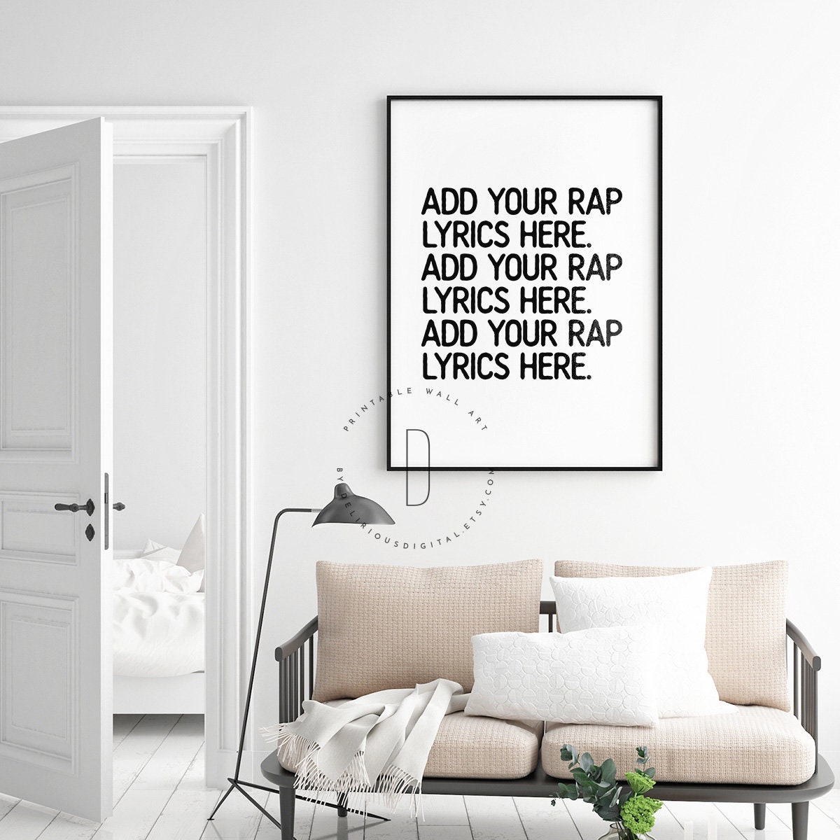 Custom Rap Poster Custom Lyric Print Custom Lyric Poster Etsy
